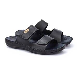 NEW PIKOLINOS men's tarifa leather sandal in black
